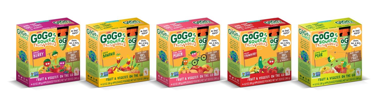 GoGo squeeZ x4 Fruit & VeggieZ Flavors