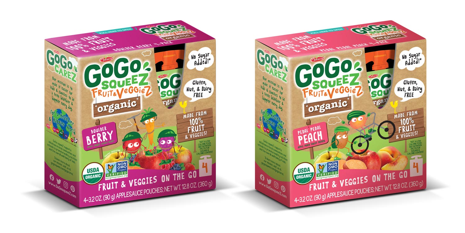 GoGo squeeZ x4 Organic Fruit & VeggieZ Flavors