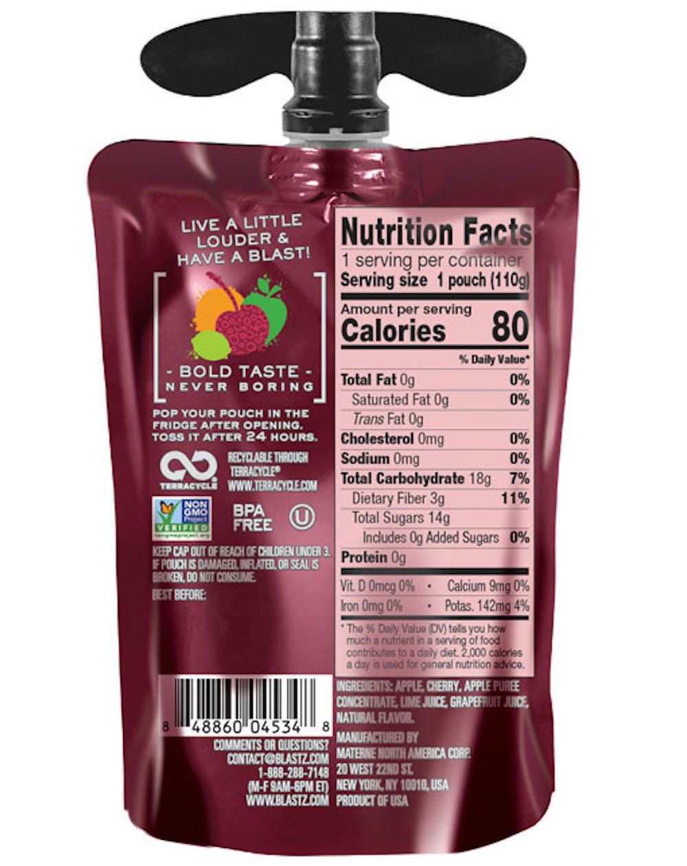 GoGo squeeZ BlastZ - Black Cherry Surge